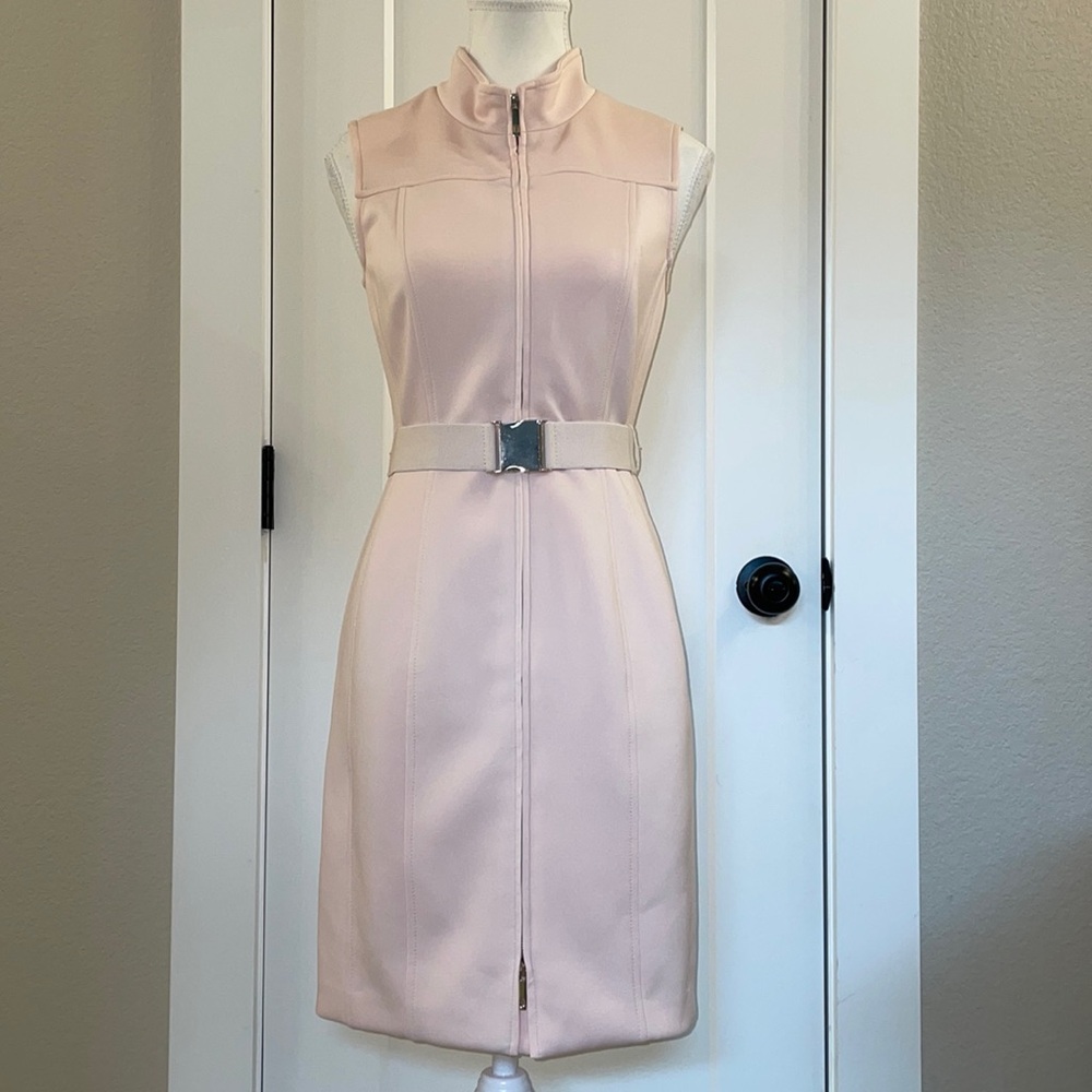 Tommy Hilfiger Size 6P Light Pink Midi Dress